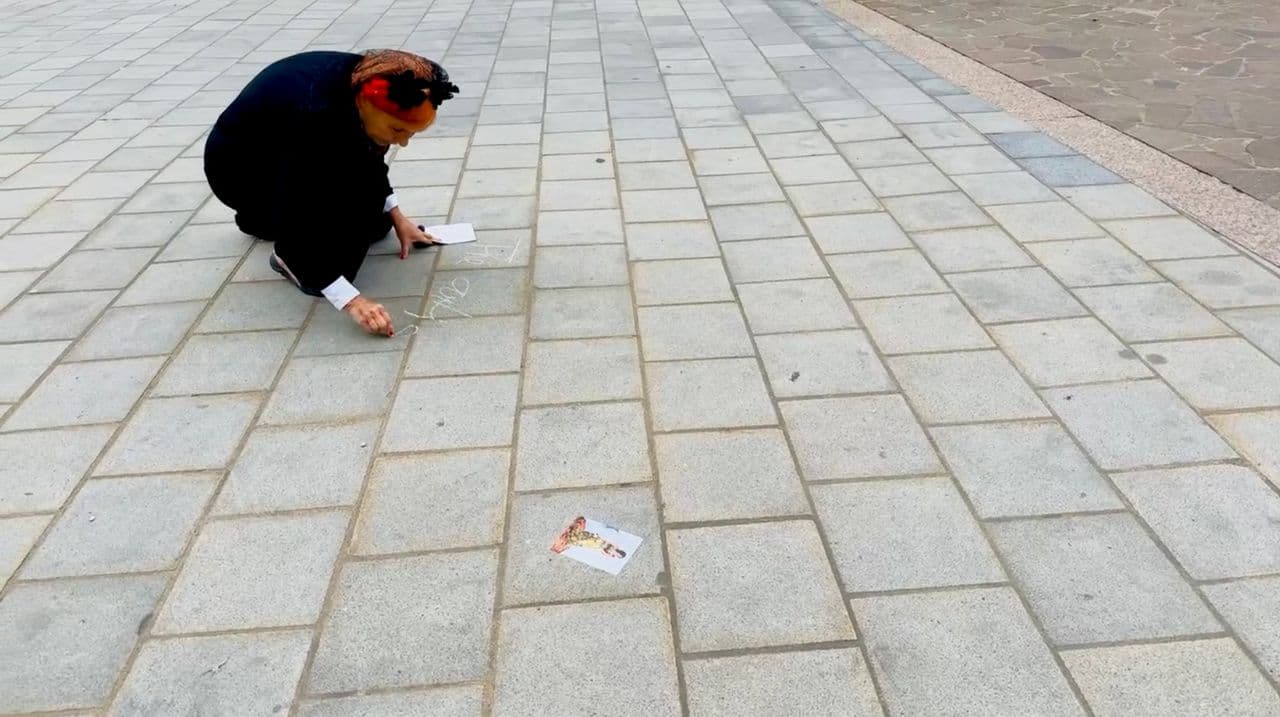 Born from rejection, this art intervention unfolded through 108 prints and chalked words of Oscar Wilde across the streets of Kranj. The Magic Mushroom Spirit, One Day Tenderness Will Move the World, and Famous Slovenians in Fairytale Form — eighteen national celebrities transformed into fairytale beings — re-emerged as acts of quiet defiance, turning absence into tenderness and art into freedom.